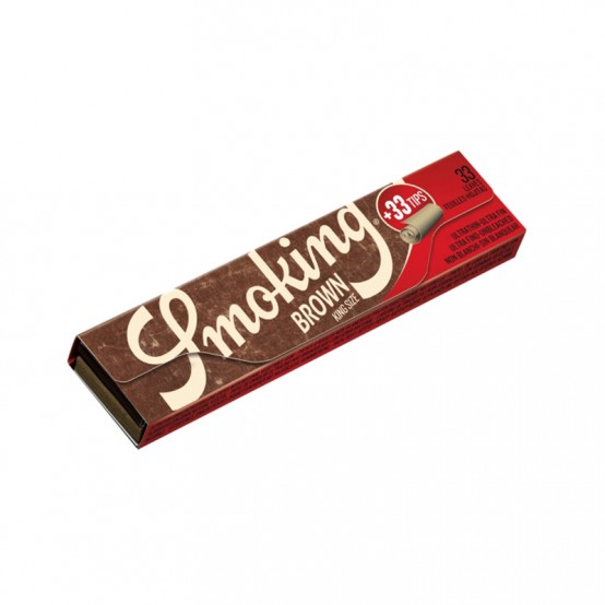 Foite pentru rulat tigari Smoking King Size Brown cu filtre de carton - 1 pachet