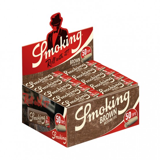 Cutie Filtre Carton Smoking Filter Brown Tip 50 buc