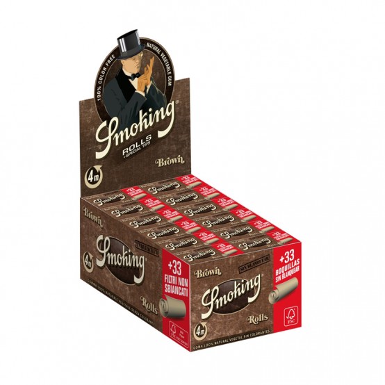 Set Foite in rola Smoking Rolls Brown + Filtre - 24 buc