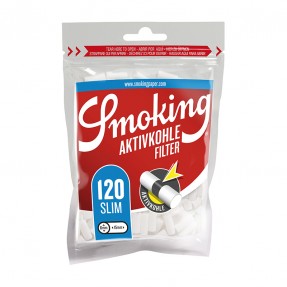 Filtre tigari Smoking Classic Slim Carbon 120 bucati