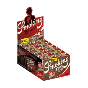 Set 24 Smoking Rolls Brown XL 5 m + Filter Tips 40
