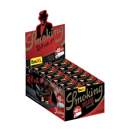 Set 24 Smoking Rolls Deluxe XL 5 m + Filter Tips 40