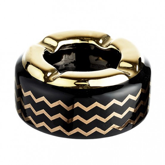Scrumiera 402614-3 Ceramica Valuri Negre 11,4 cm