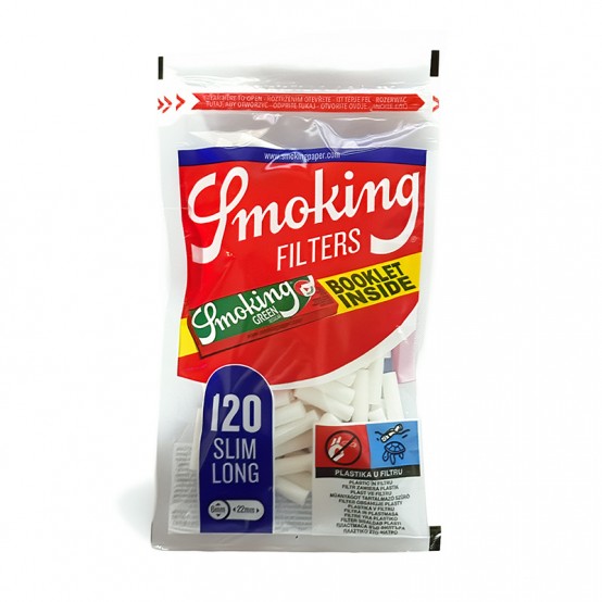 Filtre tigari Smoking Classic Slim Long 120 bucati + Foite Rulat Smoking Regular Green