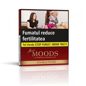 Tigari de foi Mini Moods Double Filter - 10 bucati/pachet