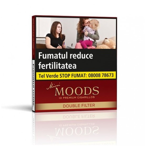 Tigari de foi Mini Moods Double Filter - 10 bucati/pachet