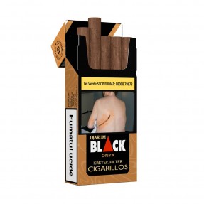 Tigari de Foi Djarum Black Onix Filter 10 Buc (tigari de foi cu filtru si aroma de capuccino)