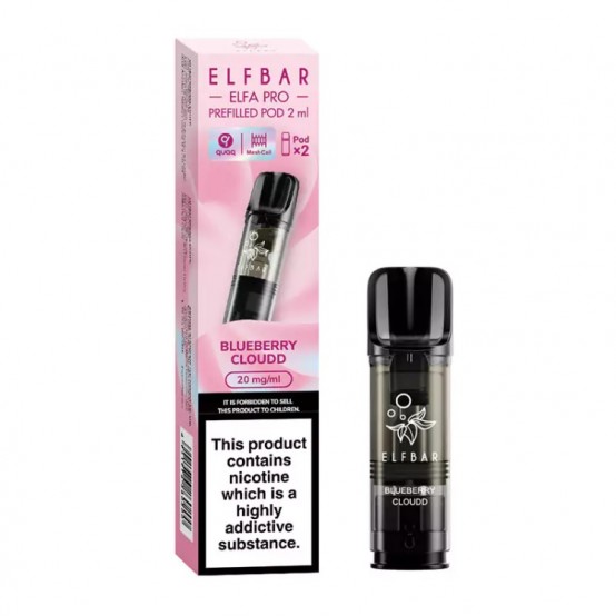 Set 2 Cartuse cu nicotina Elf Bar ELFA PRO aroma Blueberry Cloudd