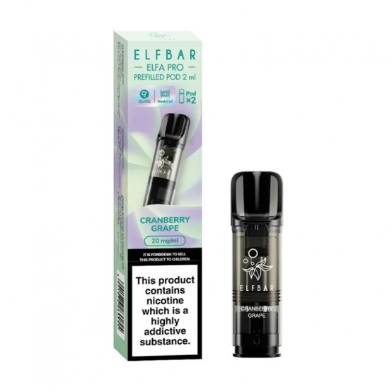 Set 2 Cartuse cu nicotina Elf Bar ELFA PRO aroma Cranberry Grape