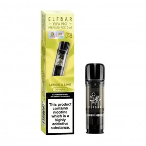 Set 2 Cartuse cu nicotina Elf Bar ELFA PRO aroma Lemon Lime