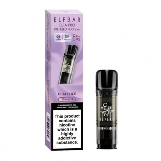 Set 2 Cartuse cu nicotina Elf Bar ELFA PRO aroma Peach Ice