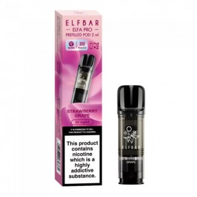 Set 2 Cartuse cu nicotina Elf Bar ELFA PRO aroma Strawberry Grape
