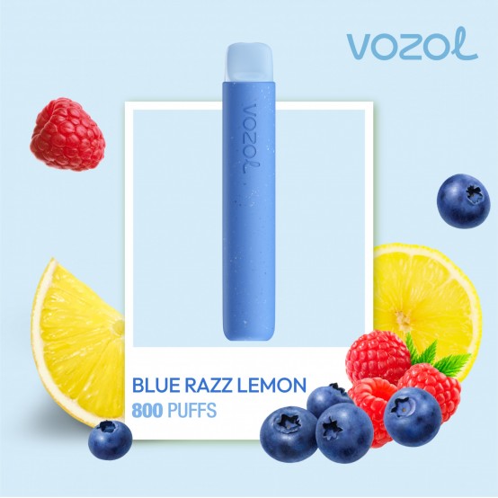 Tigara electronica de unica folosinta cu nicotina Vozol 800 pufuri Aroma Blue Razz Lemon