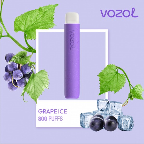 Tigara electronica de unica folosinta cu nicotina Vozol 800 pufuri Aroma Grape Ice