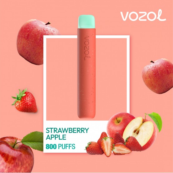Tigara electronica de unica folosinta cu nicotina Vozol 800 pufuri Aroma Strawberry Apple