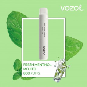 Tigara electronica de unica folosinta cu nicotina Vozol 800 pufuri Aroma Fresh Menthol Mojito