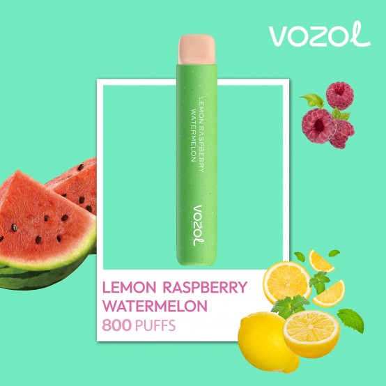 Tigara electronica de unica folosinta cu nicotina Vozol 800 pufuri Aroma Lemon Raspberry Watermelon