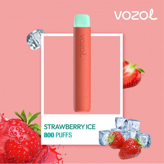 Tigara electronica de unica folosinta cu nicotina Vozol 800 pufuri Aroma Strawberry Ice