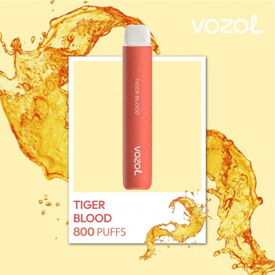 Tigara electronica de unica folosinta cu nicotina Vozol 800 pufuri Aroma Tiger Blood