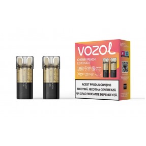 Set 2 Cartuse cu nicotina Vozol Switch Pro 800 Pufuri Aroma Cherry Peach Lemonade