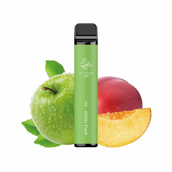Tigara electronica de unica folosinta fara nicotina ELF BAR 1500 pufuri – Aroma Apple Peach