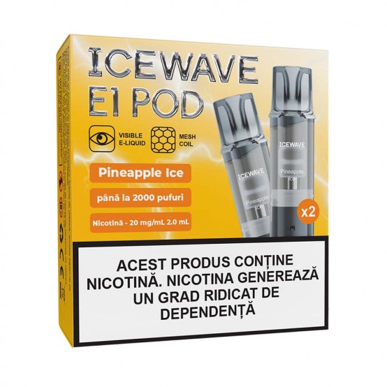 Set 2 cartuse Vape Icewave E1 Pod Pineapple Ice 2ml 20mg