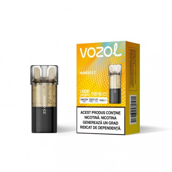 Cartus cu nicotina Vozol Switch Pro 800 Pufuri Aroma Mango Ice Single Pod