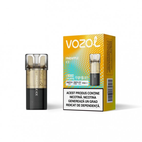 Cartus cu nicotina Vozol Switch Pro 800 Pufuri Aroma Pineapple Ice Single Pod