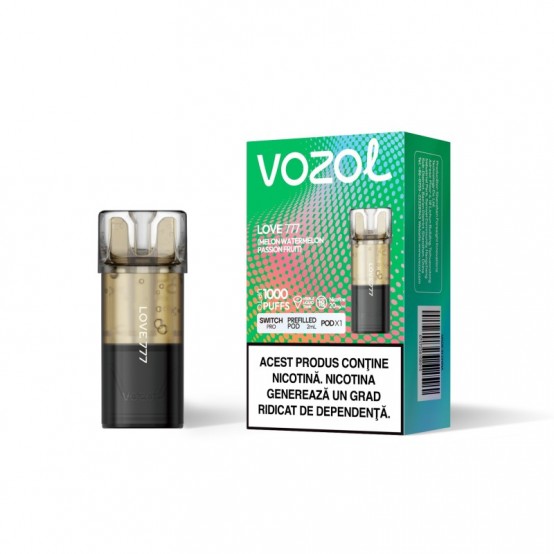 Cartus cu nicotina Vozol Switch Pro 800 Pufuri Aroma Love 777 Single Pod