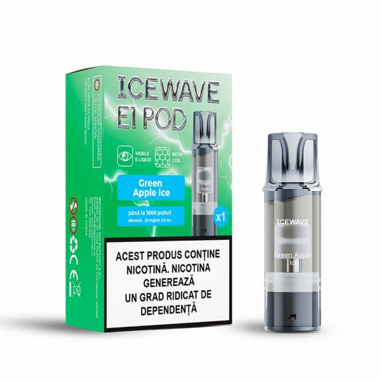 Cartus Vape Icewave E1 Pod Green Apple Ice 2ml 20mg