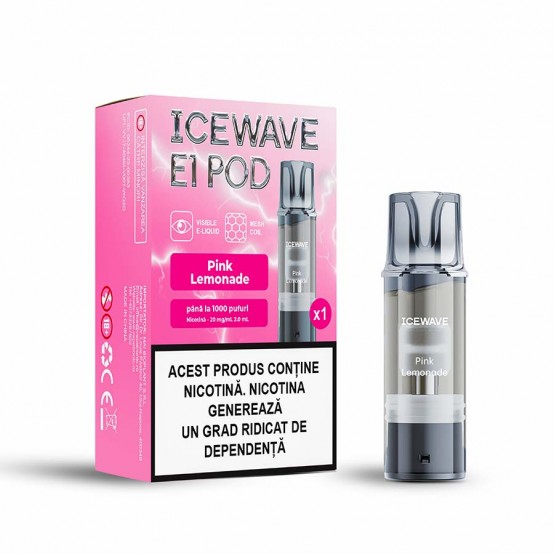 Cartus Vape Icewave E1 Pod Pink Lemonade 2ml 20mg