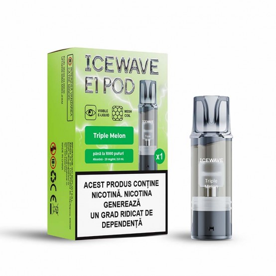 Cartus Vape Icewave E1 Pod Pepene Galben