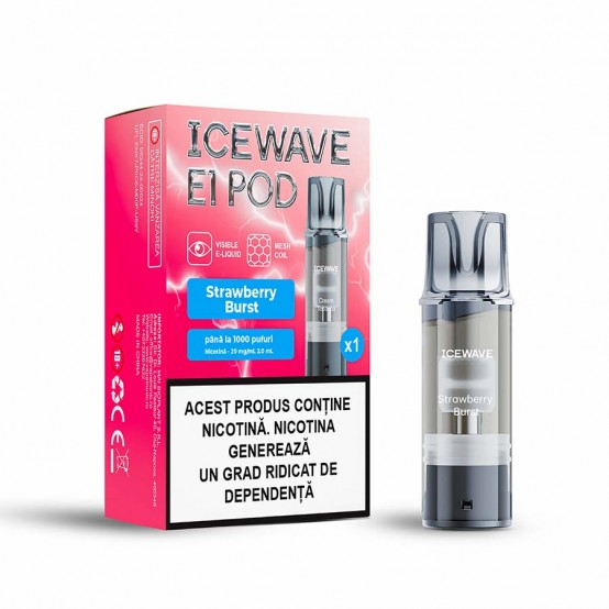 Cartus Vape Icewave E1 Pod Strawberry Burst 2ml 20mg
