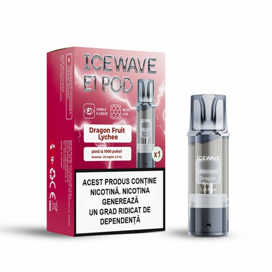 Cartus Vape Icewave E1 Pod Dragon Fruit Lychee 2ml 20mg