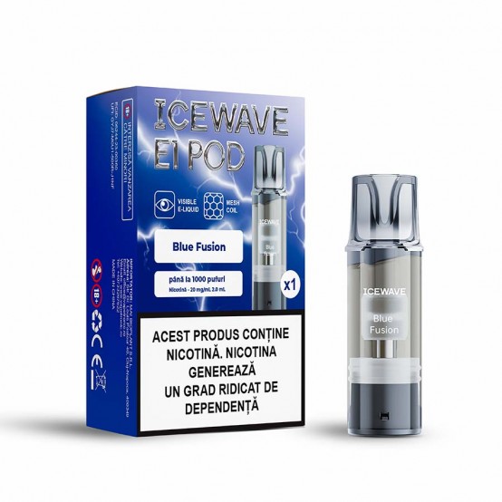 Cartus Vape Icewave E1 Pod Blue Fusion 2ml 20mg