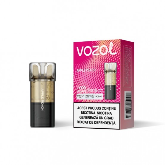 Cartus cu nicotina Vozol Switch Pro 800 Pufuri Aroma Apple Peach Single Pod