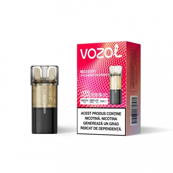 Cartus cu nicotina Vozol Switch Pro 800 Pufuri Aroma Red Berry Single Pod