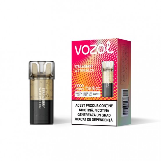 Cartus cu nicotina Vozol Switch Pro 800 Pufuri Aroma Strawberry Watermelon Single Pod