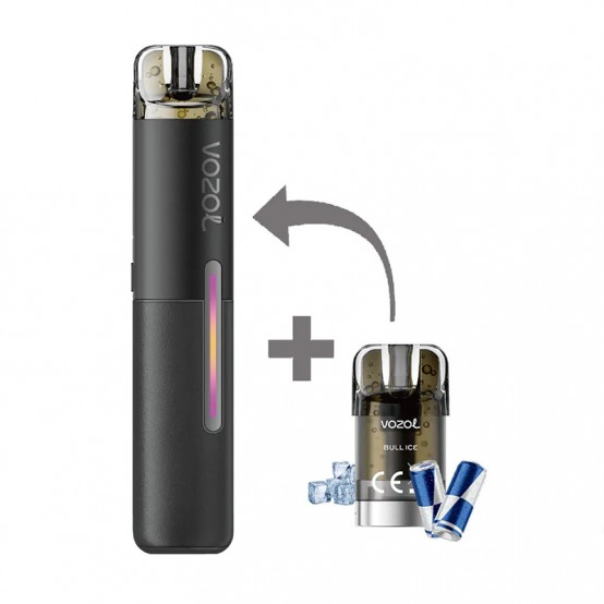 Kit Tigara Electronica reincarcabila VOZOL SLEEK Bull Ice 1500 de pufuri