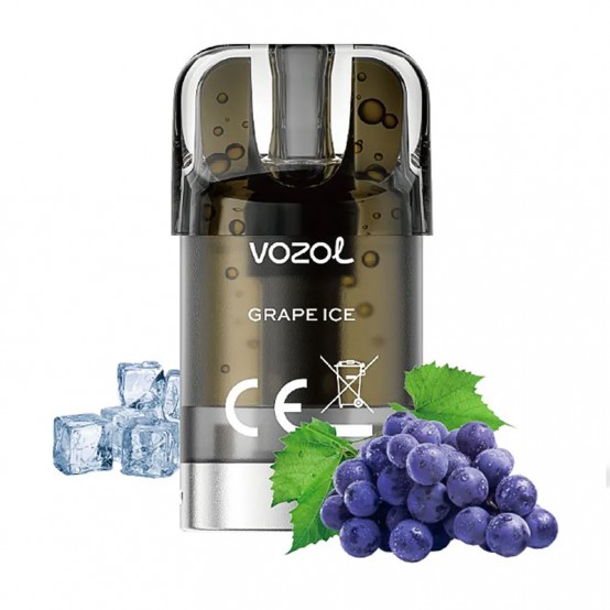 Cartus cu nicotina Vozol SLEEK Grape Ice 1500 de pufuri