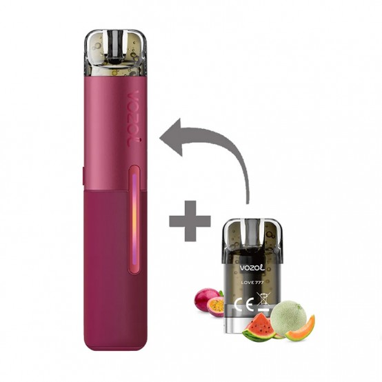 Kit Tigara Electronica reincarcabila VOZOL SLEEK Love 777 1500 de pufuri