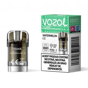 Cartus cu nicotina Vozol SLEEK Watermelon Ice 1500 de pufuri