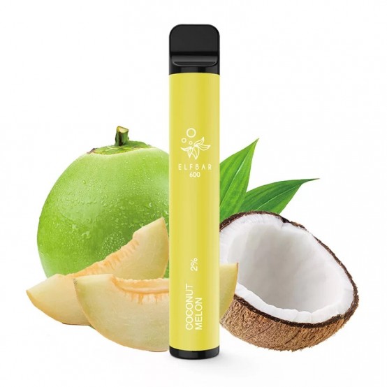 Tigara electronica cu nicotina Elf Bar 600 pufuri- aroma Coconut Melon